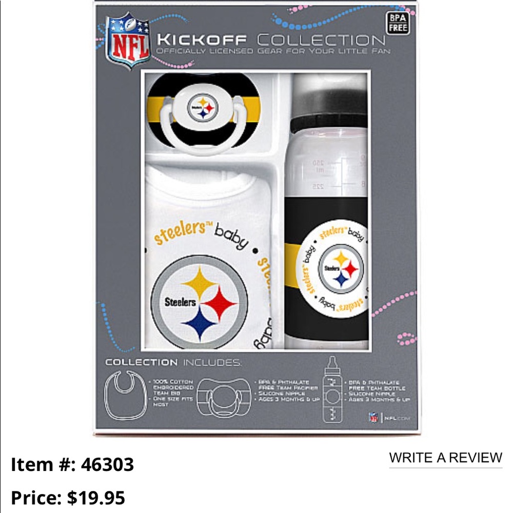 Pittsburgh Steelers baby bottle